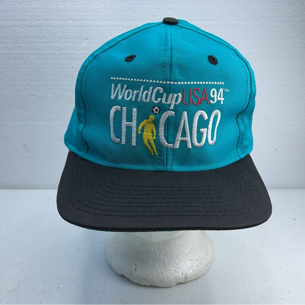 1994 World Cup Hat Cap USA McDonalds Chicago Vintage Snapback Blue Black
